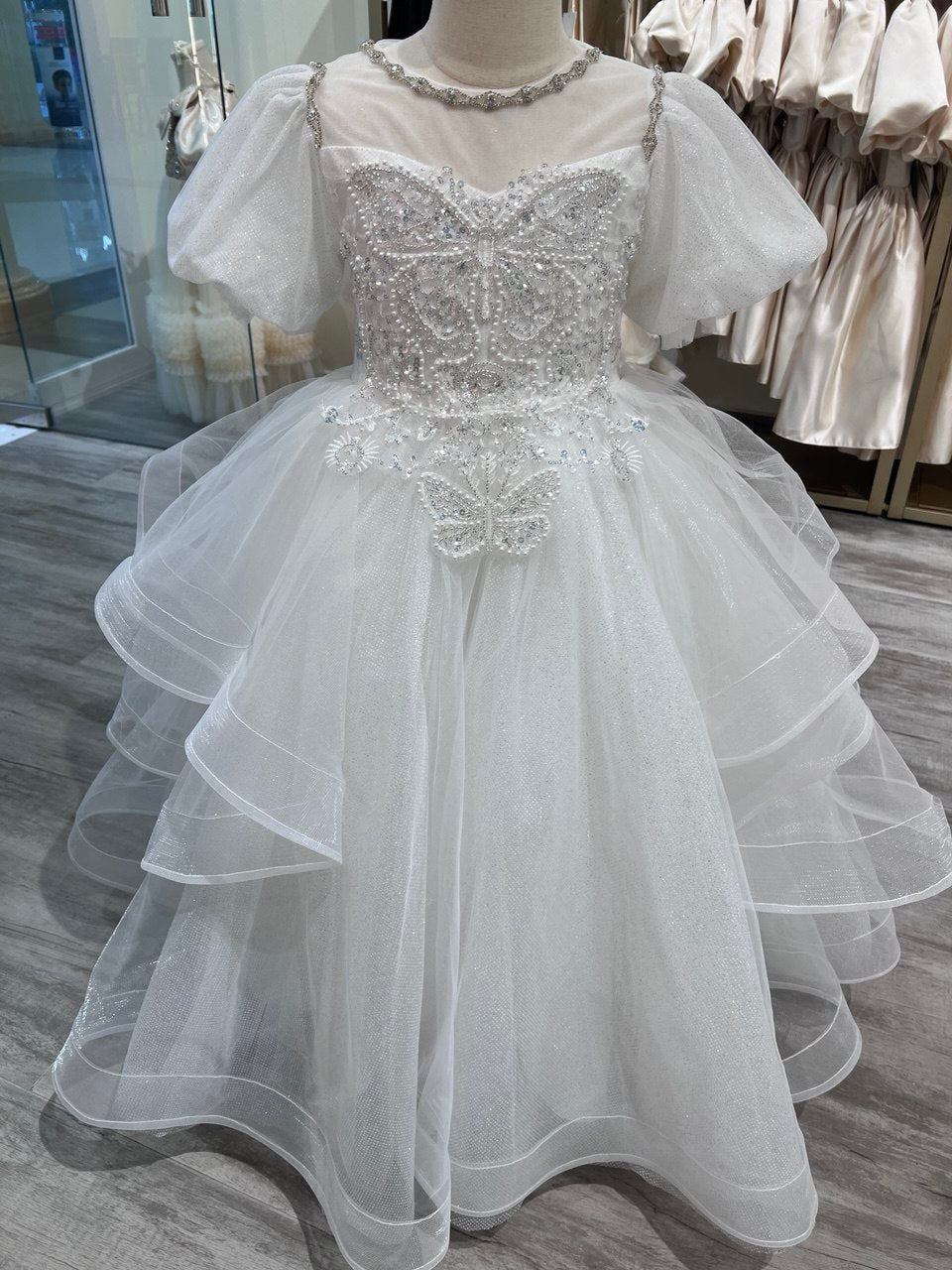 The Enchanted Butterfly Tiered Princess Gown