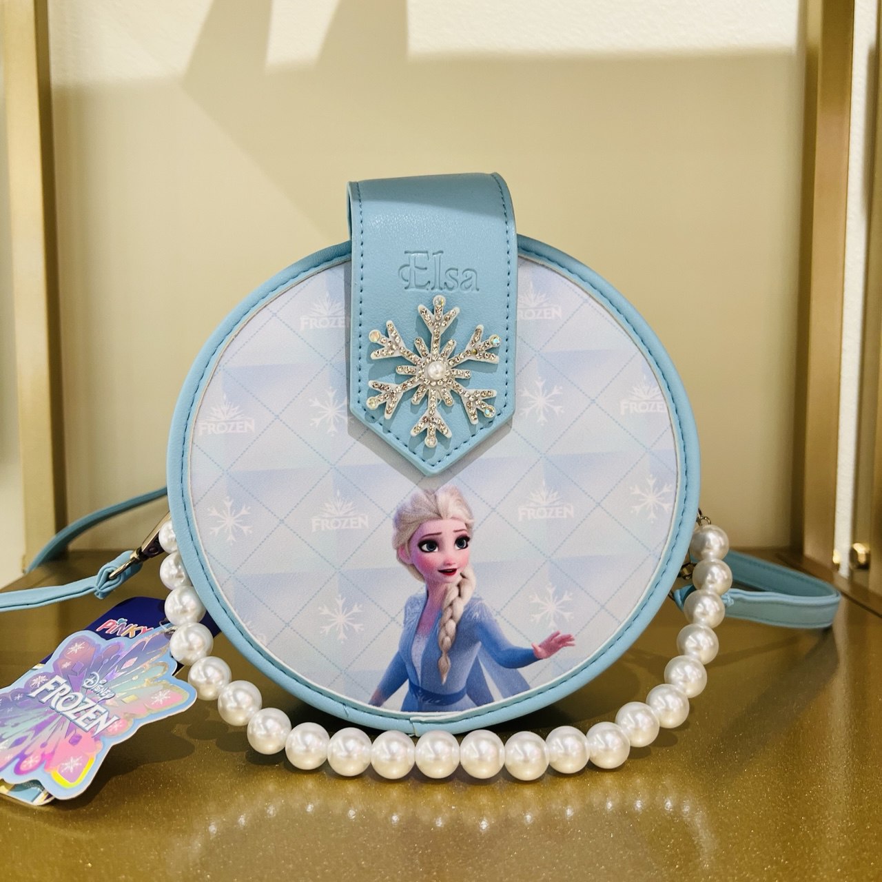 Frozen Elsa Round Bags with Pearls
