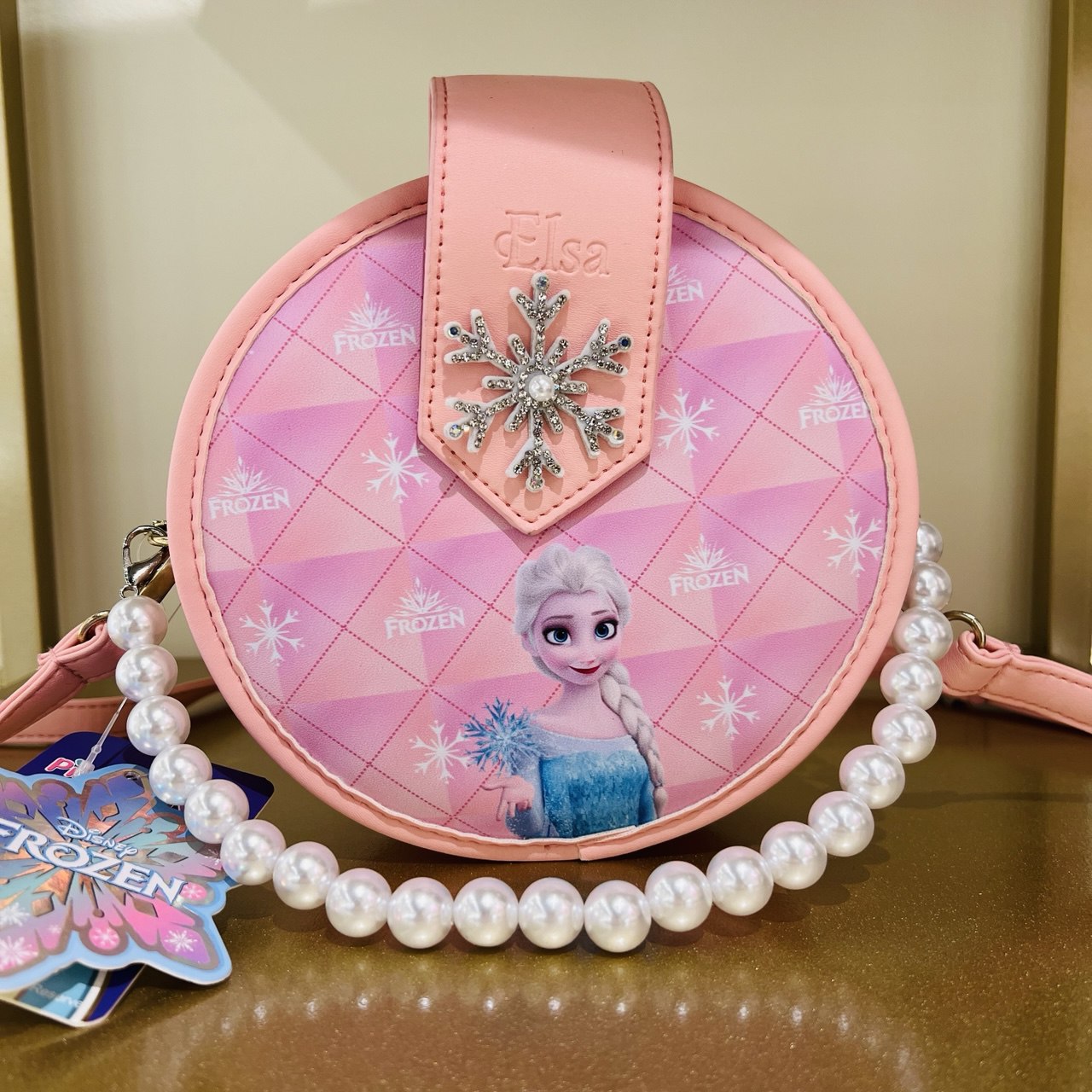 Frozen Elsa Round Bags with Pearls
