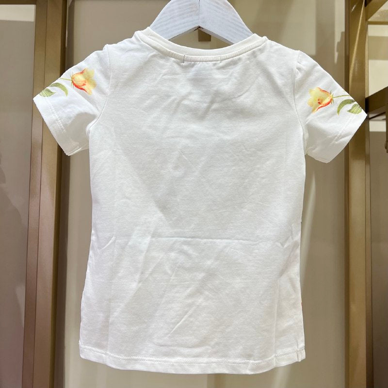 Kid's White Floral T-Shirt