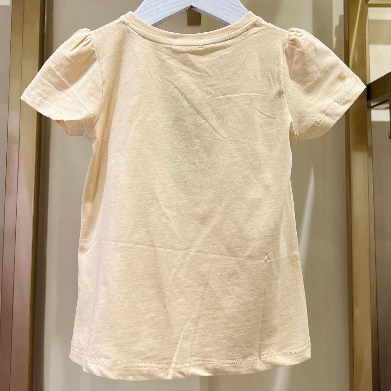 Kid's Beige T-shirt with Flowers