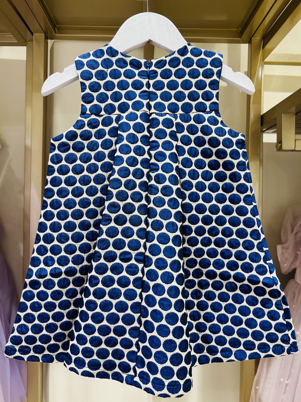 Royal Blue Polka Dot Party Dress