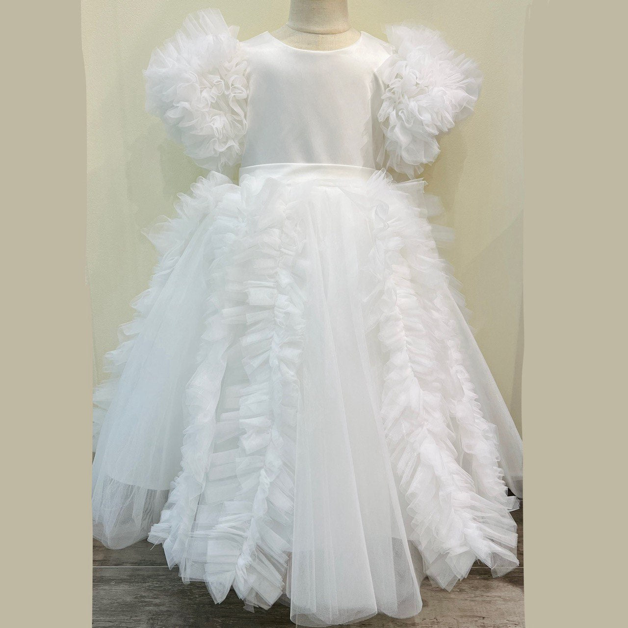 Cloud White Ruffle Sleeve Dress – Dreamy Angel Look