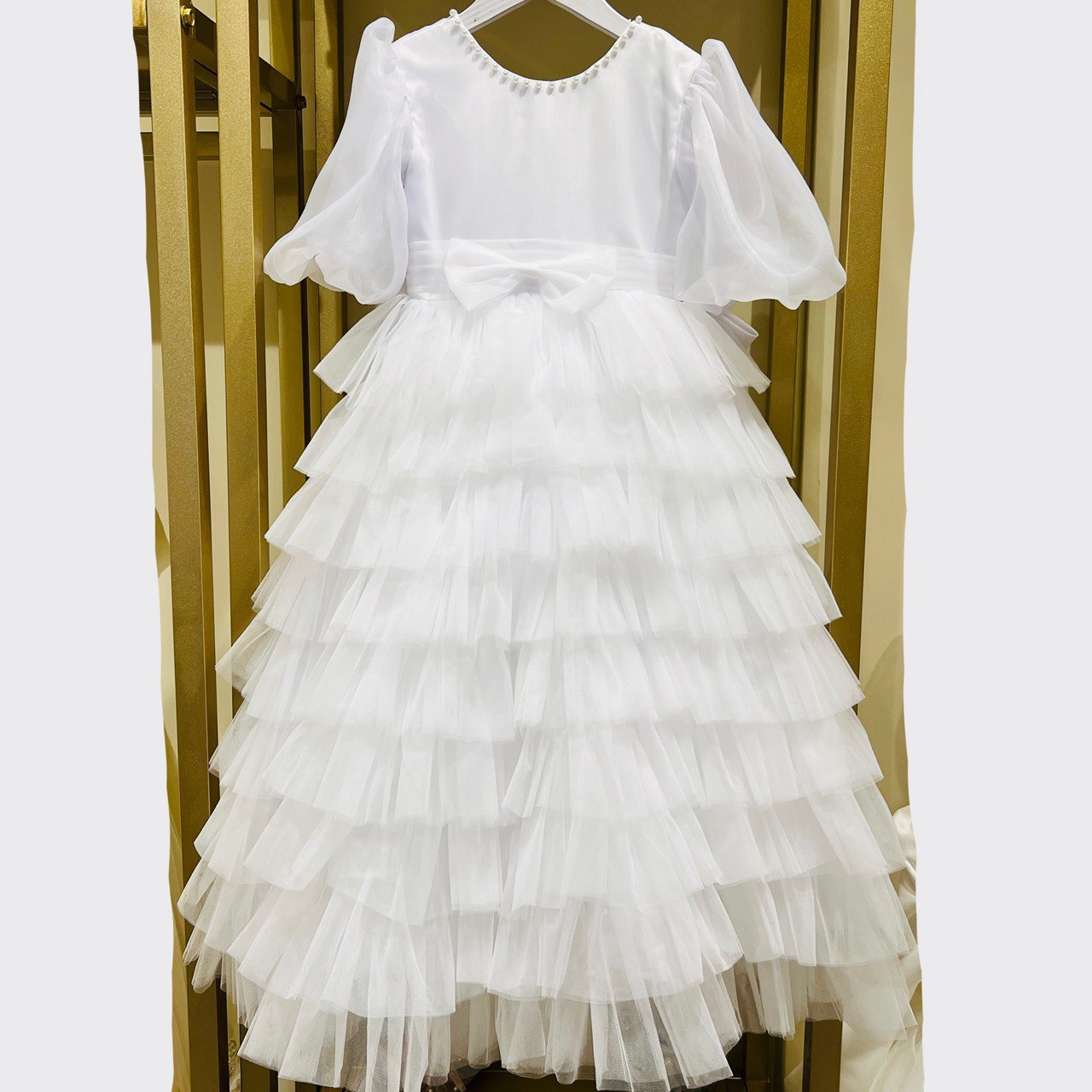 Pure White Ruffle Princess Dress