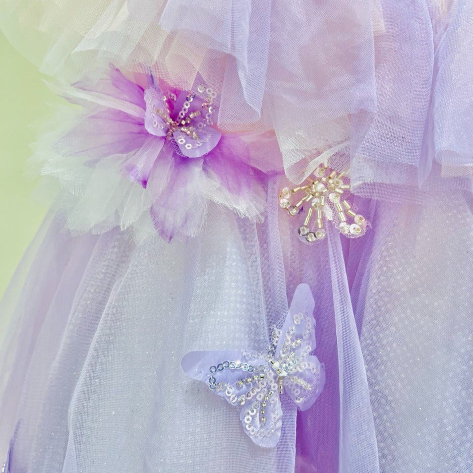 Lilac Dream Dress with shining butterflies