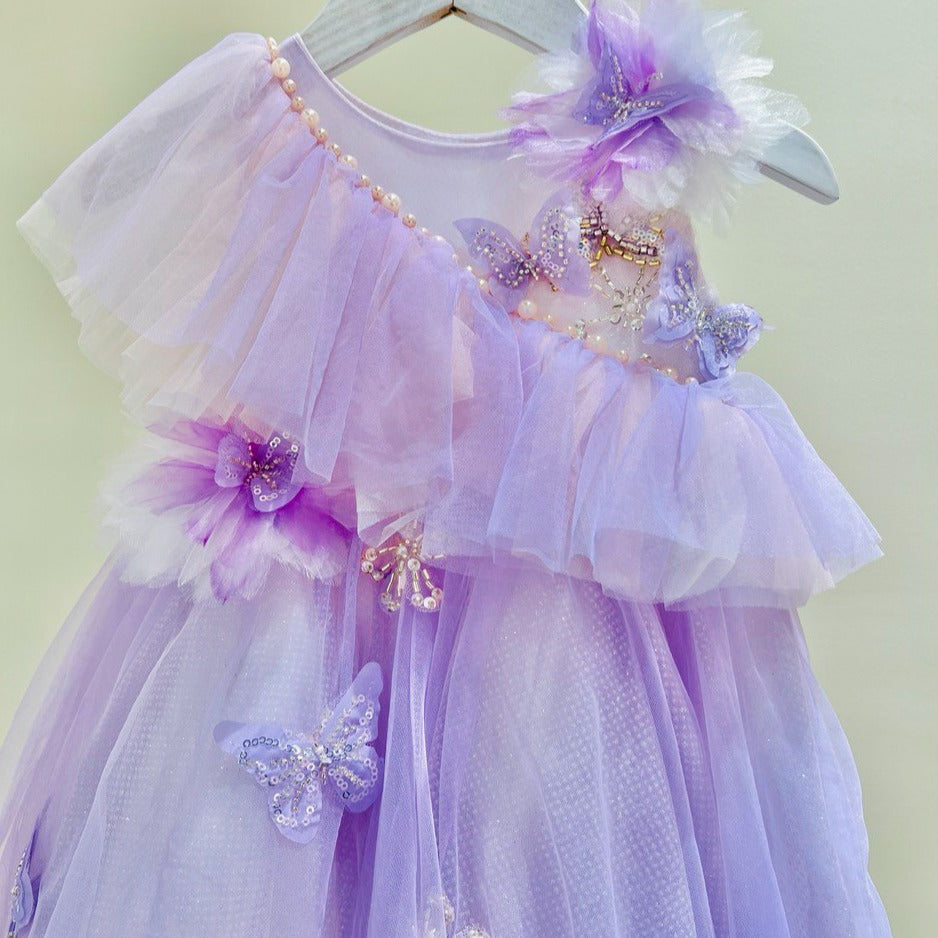 Lilac Dream Dress with shining butterflies