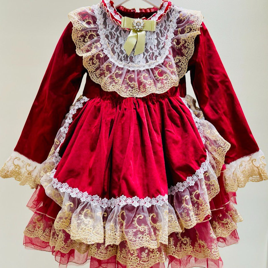 Royal Ruby Velvet Dress
