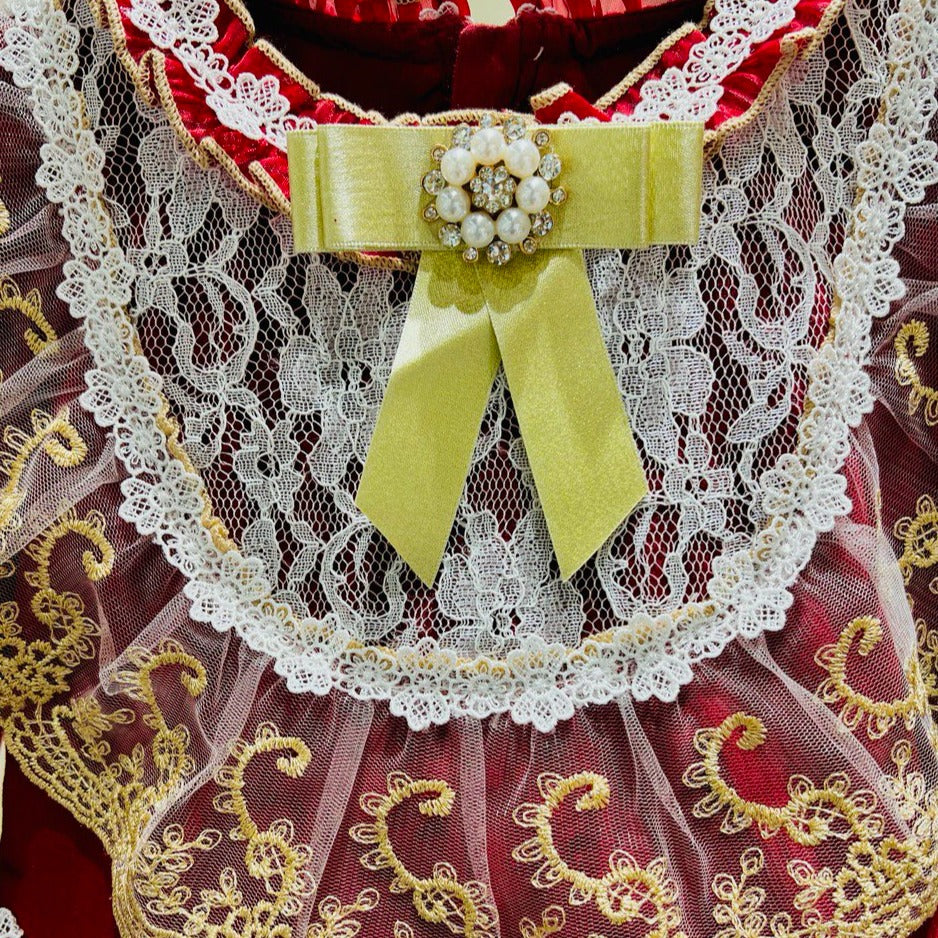 Royal Ruby Velvet Dress