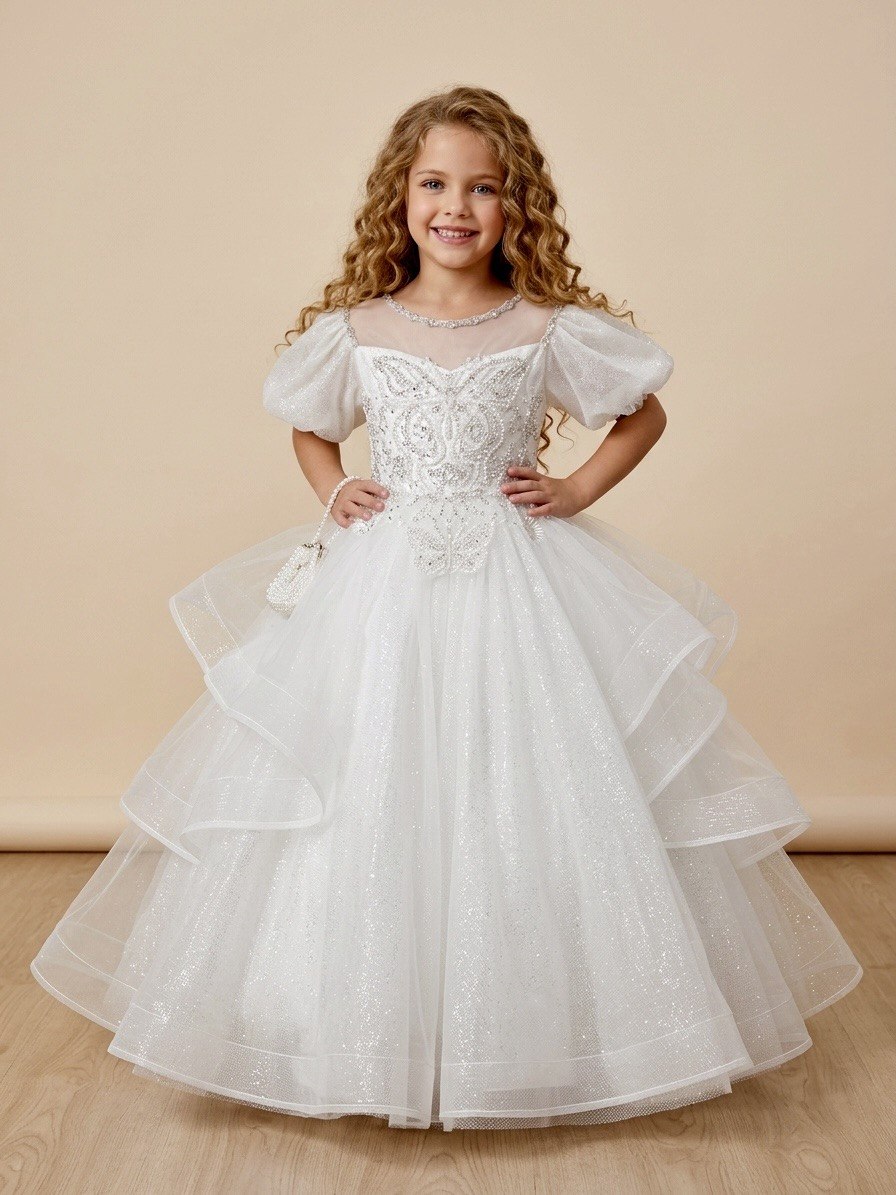 The Enchanted Butterfly Tiered Princess Gown