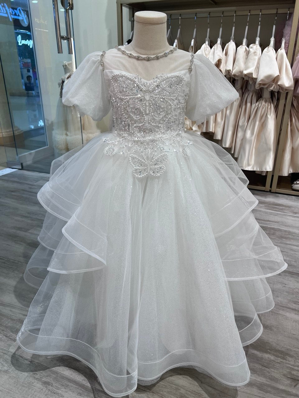 The Enchanted Butterfly Tiered Princess Gown