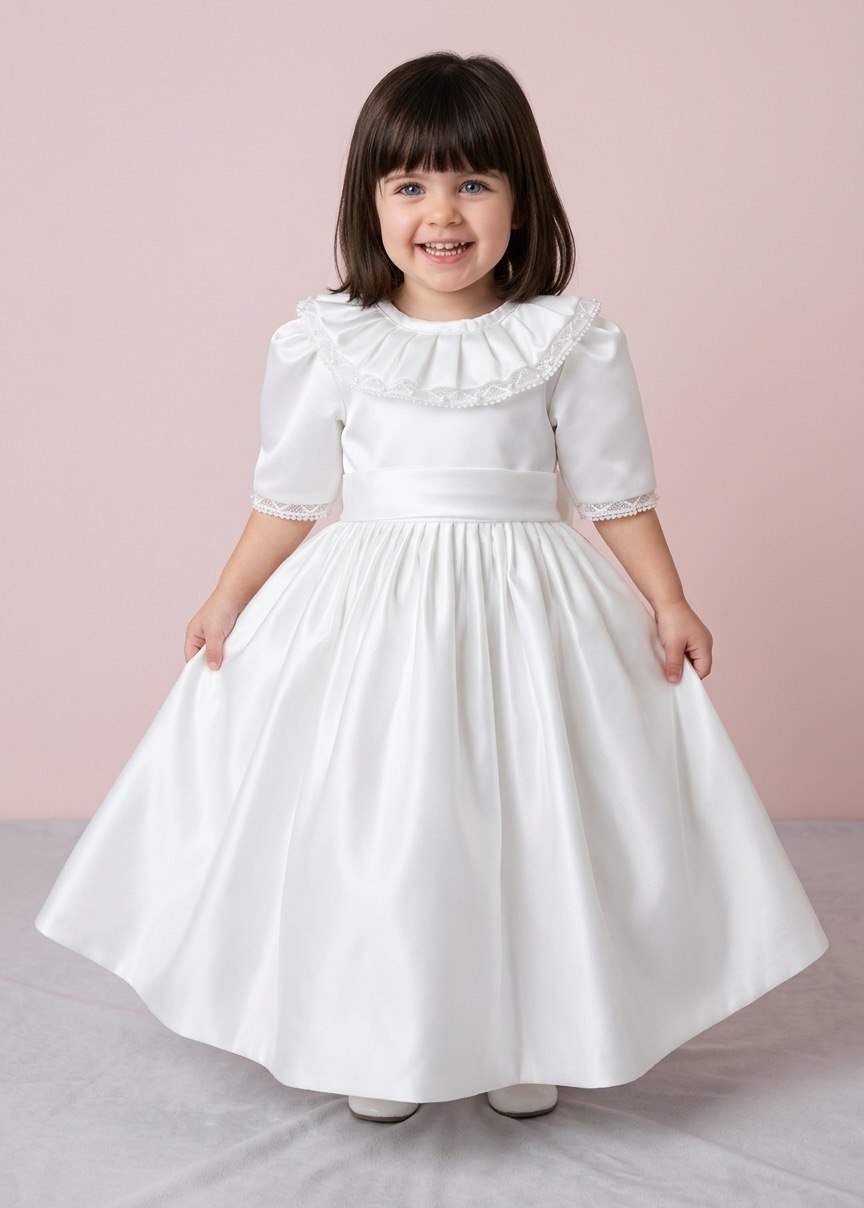 Pearl & Lace Heirloom Satin Dress