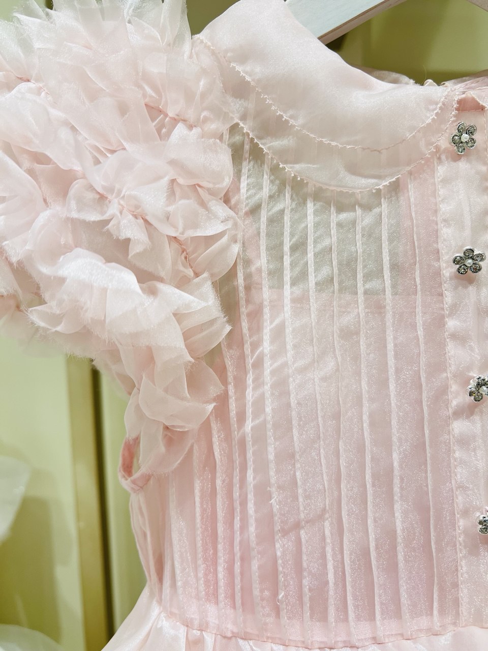 Enchanted Rose Tiered Organza Party Dress