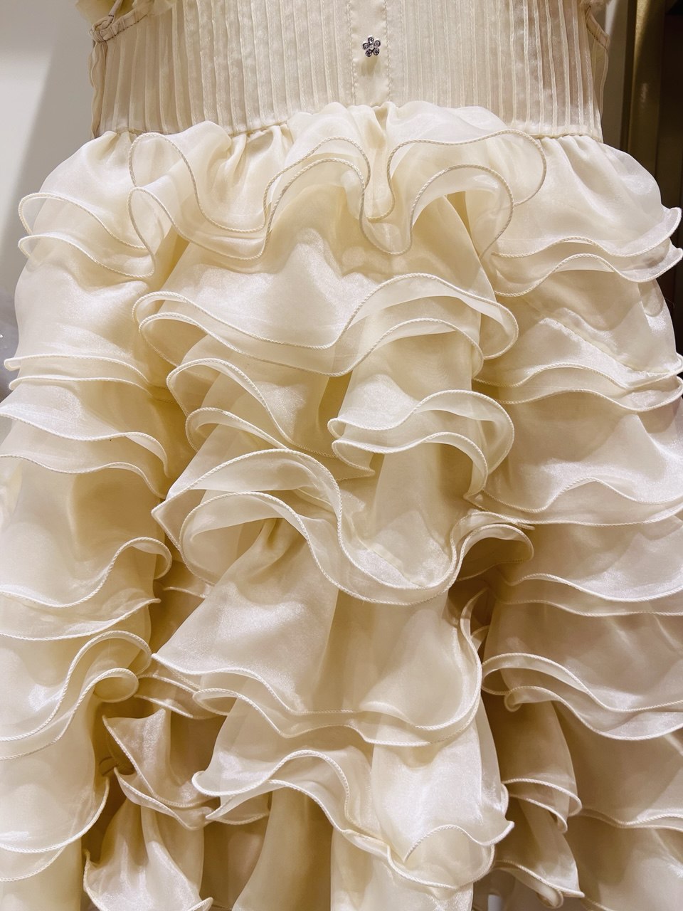 Enchanted Rose Tiered Organza Party Dress