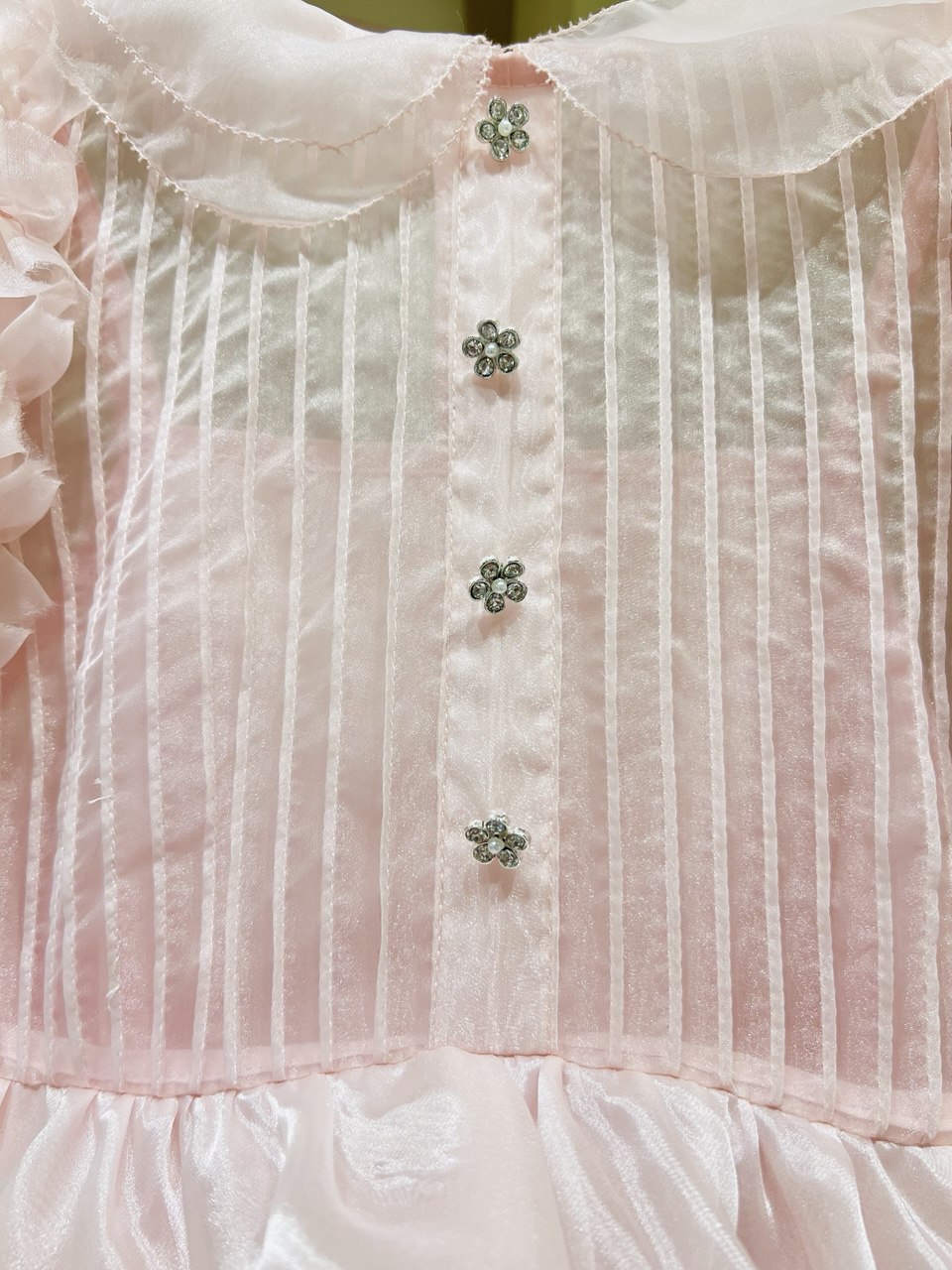 Enchanted Rose Tiered Organza Party Dress