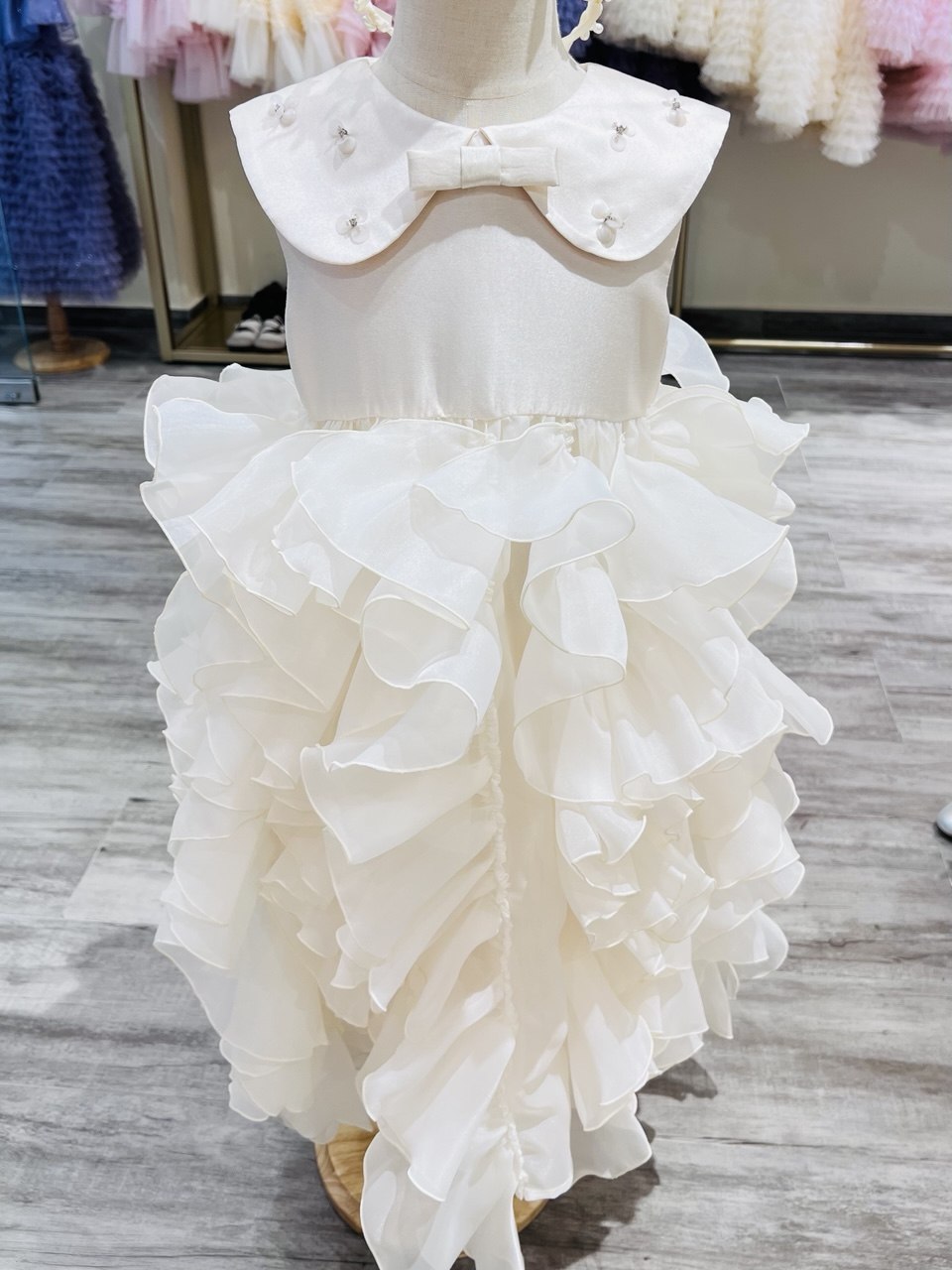 Seraphina Pearl and Petal Ruffle Dress