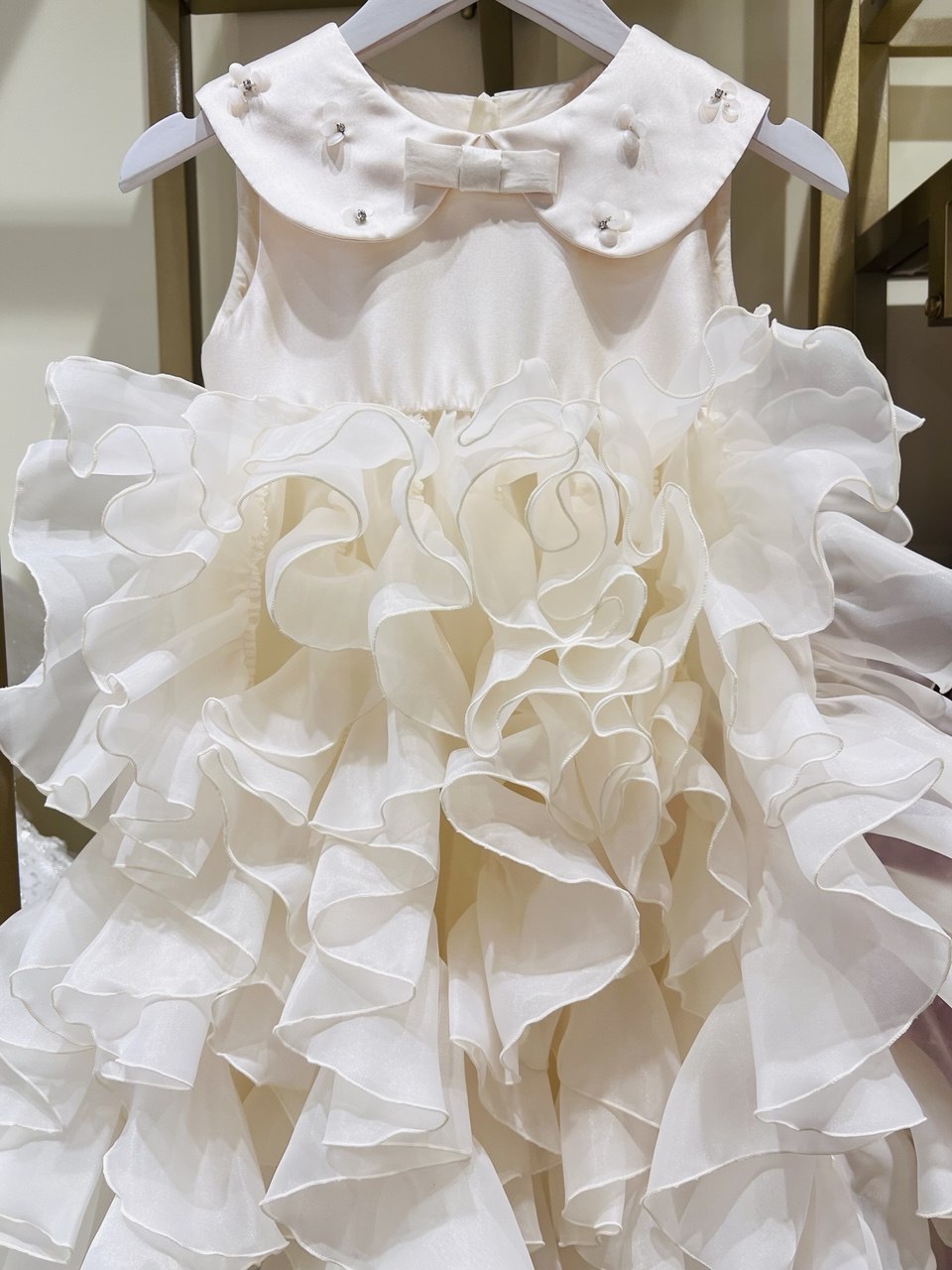 Seraphina Pearl and Petal Ruffle Dress