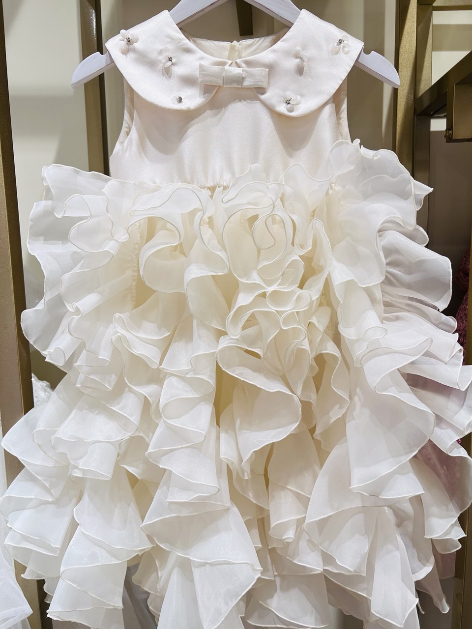 Seraphina Pearl and Petal Ruffle Dress