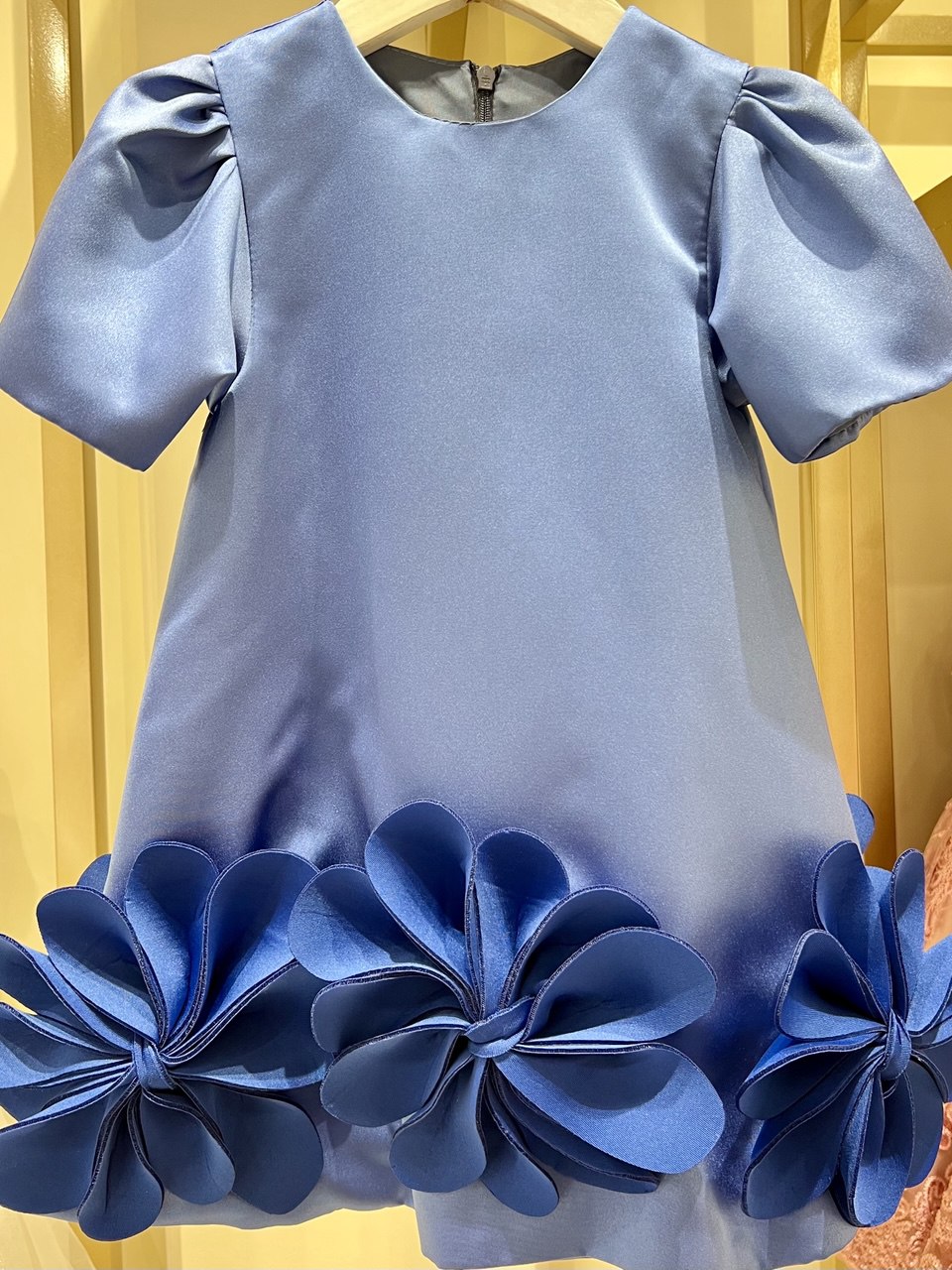 Azure Blue 3D Blossom Shift Dress