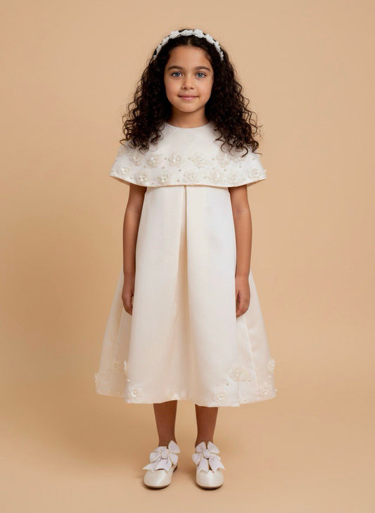 Primrose Pearl Capelet Trapeze Dress