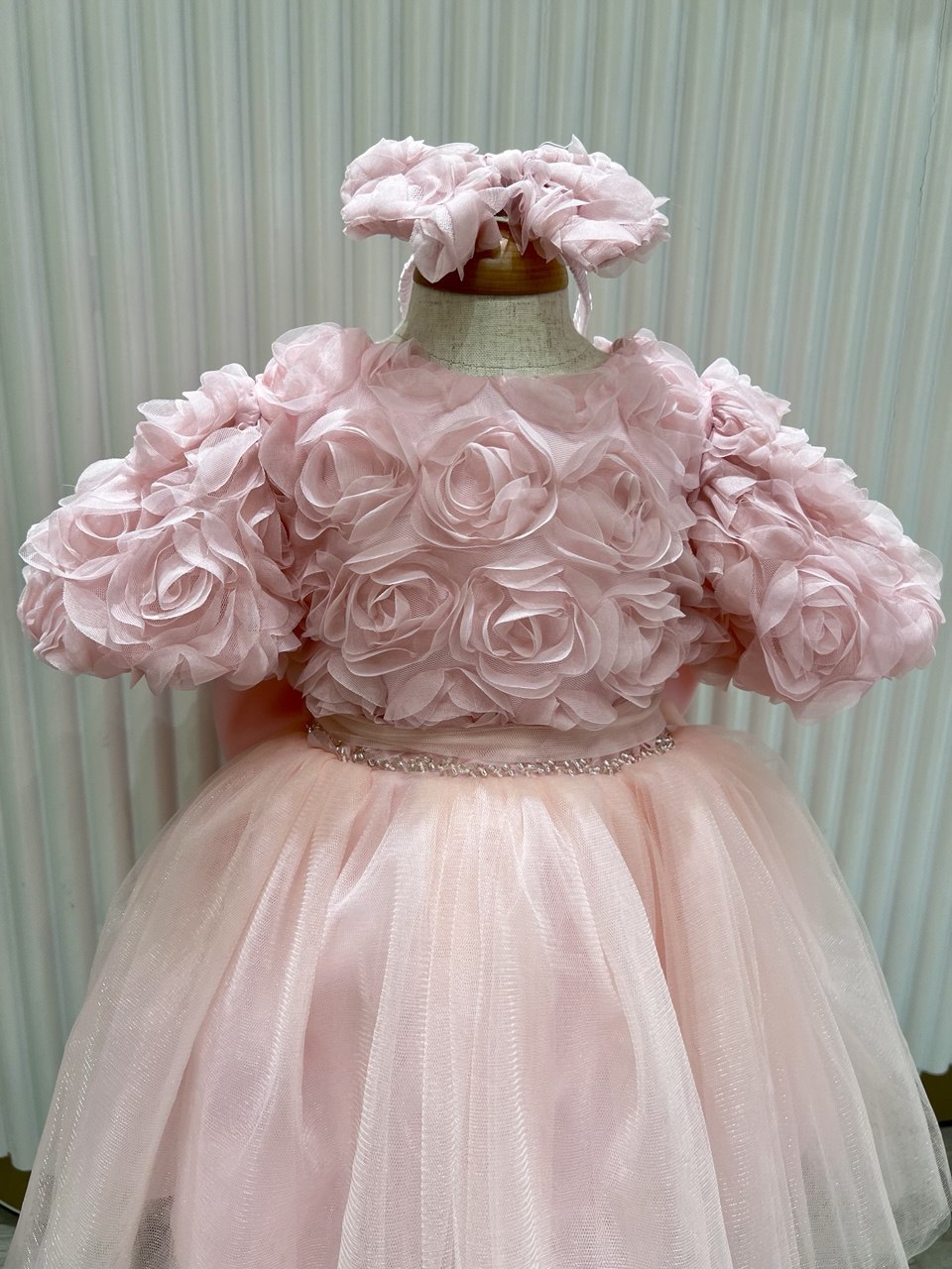 Pink Rosette Dream Tulle Party Dress
