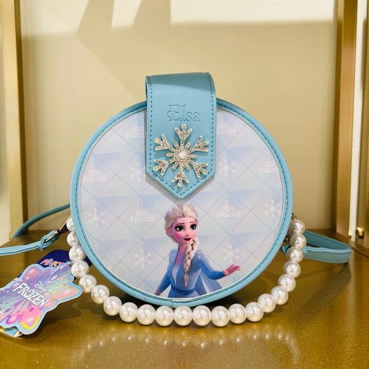 Frozen Elsa Round Bags with Pearls