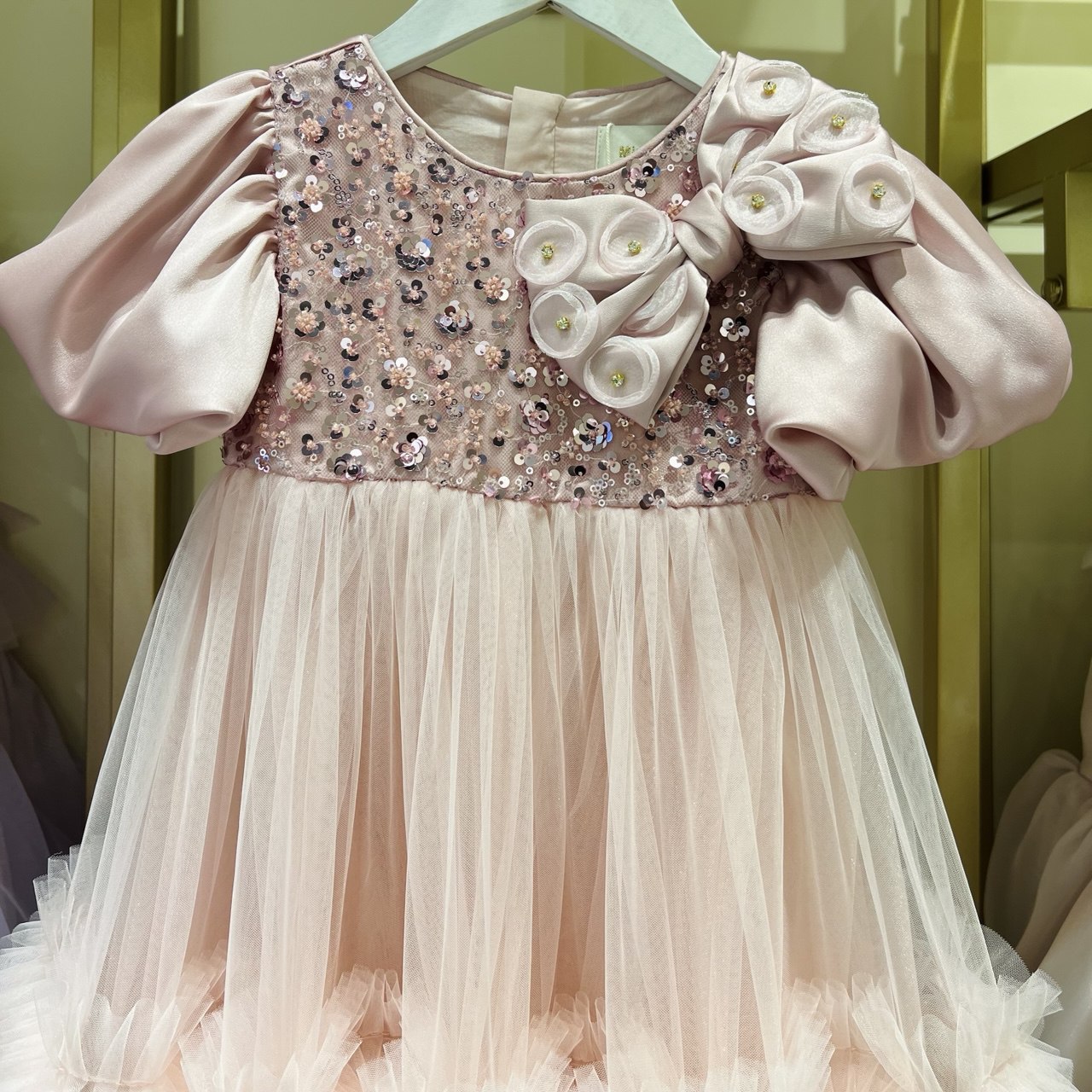 Rosette Ruffle Bloom Dress