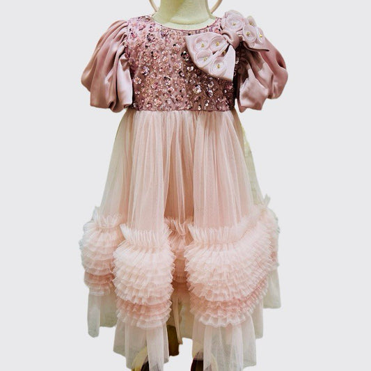 Rosette Ruffle Bloom Dress