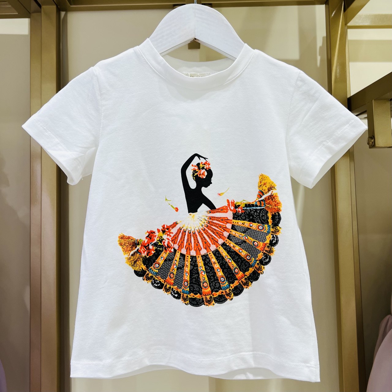 Kid's White Printed T-Shirt