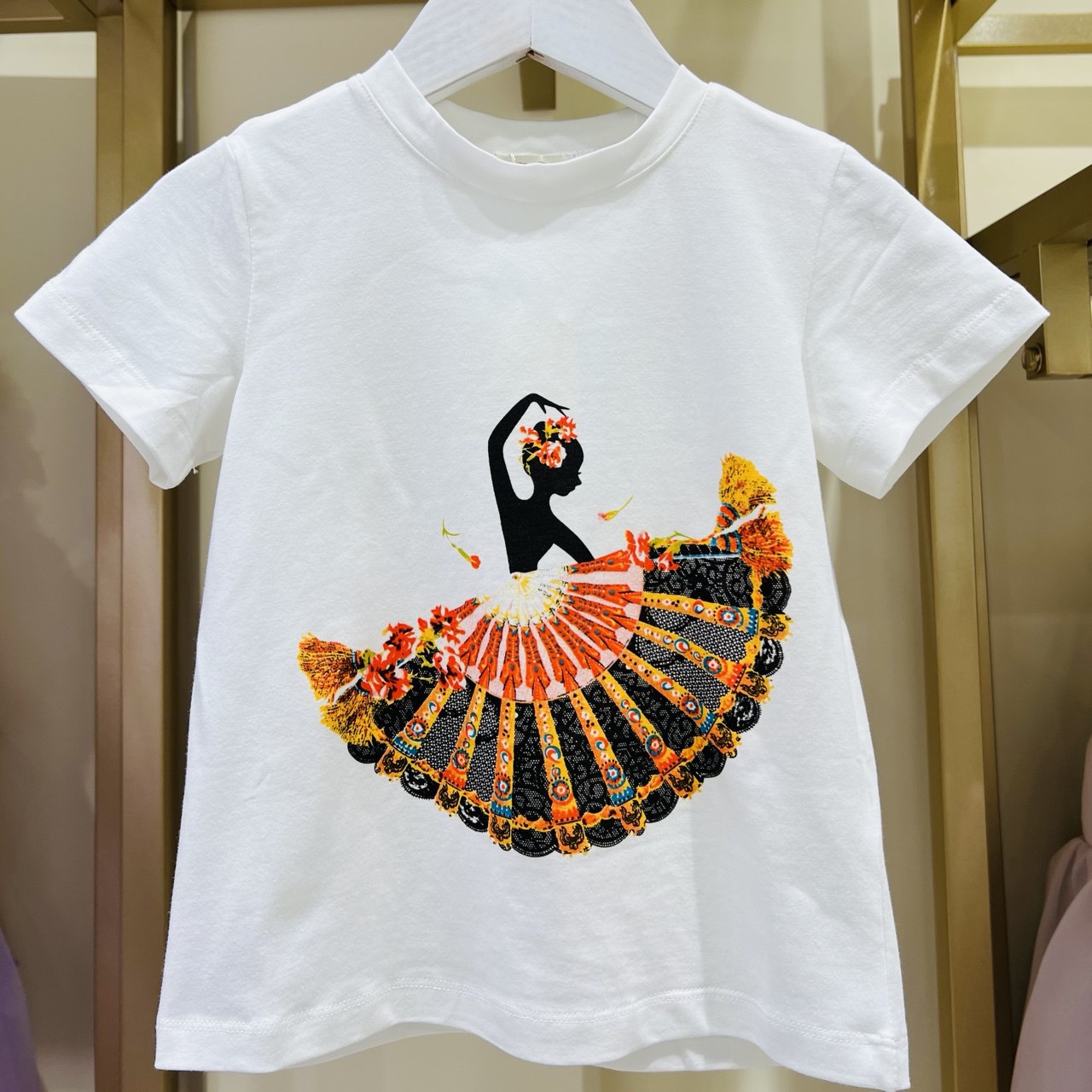 Kid's White Printed T-Shirt
