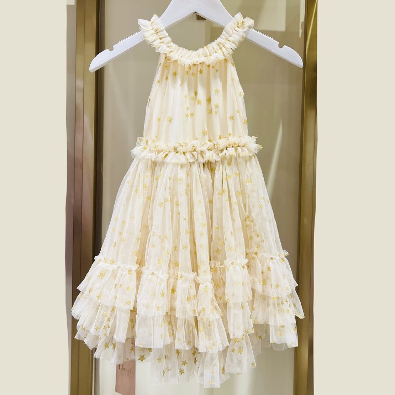 Golden Star Ruffle Dress