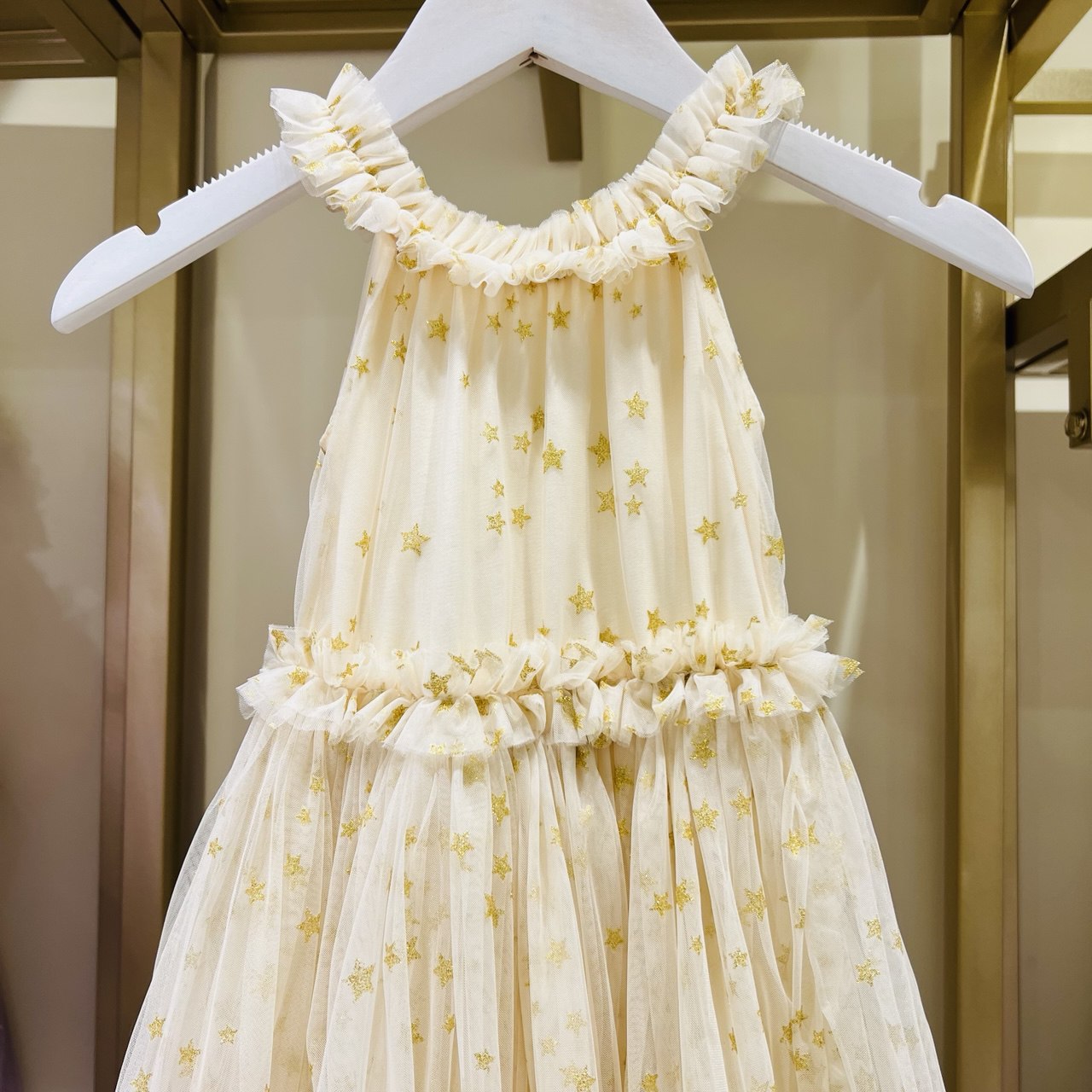 Golden Star Ruffle Dress