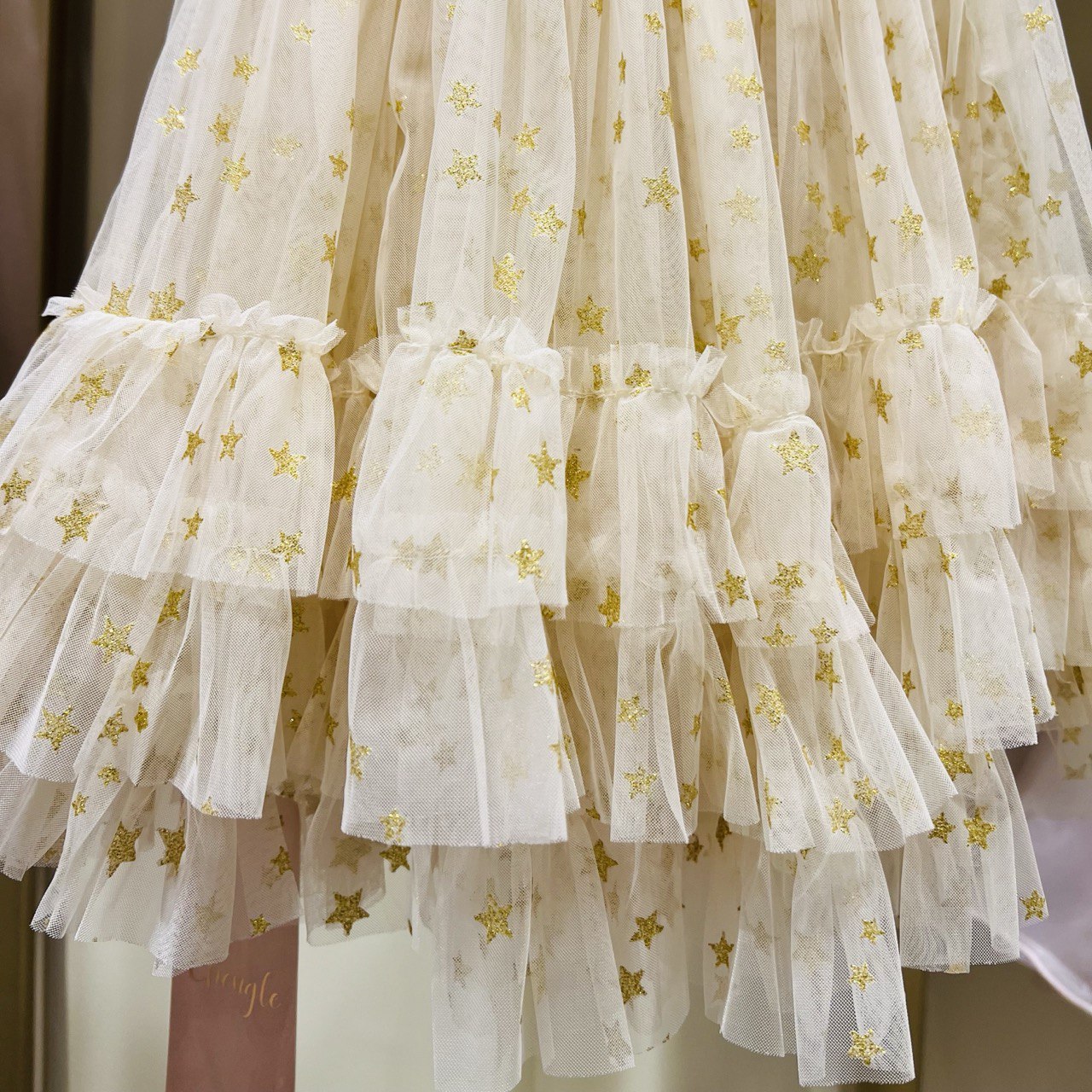 Golden Star Ruffle Dress