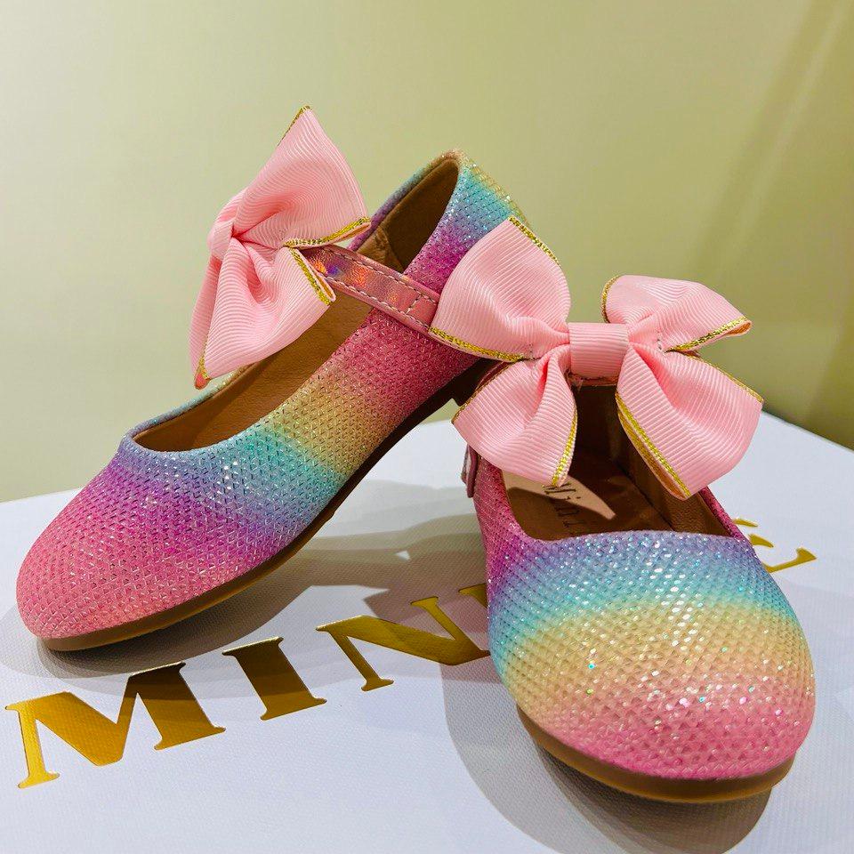 Sparkle and Shine Rainbow Bow Flats shoes
