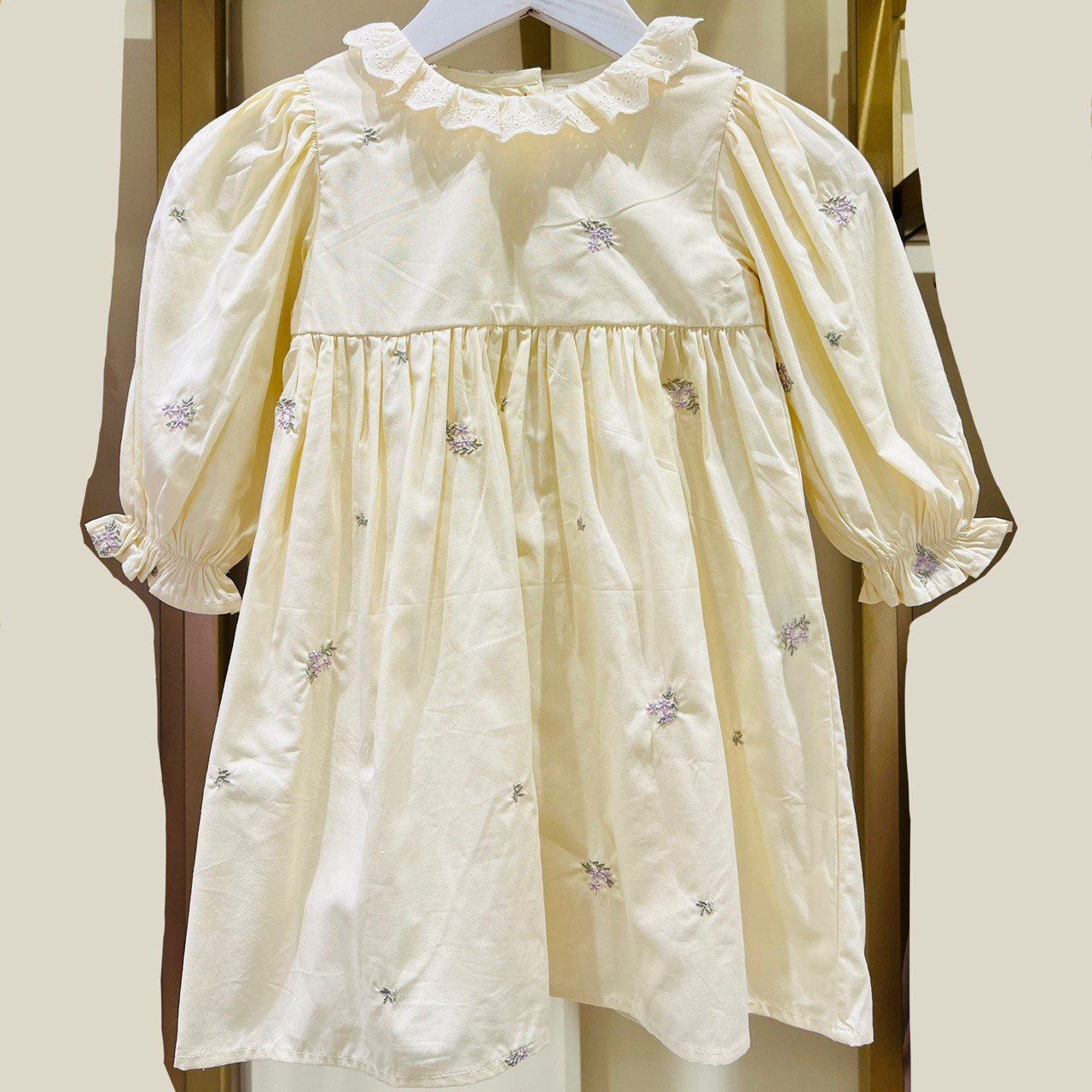 Sunshine Bloom Embroidered Dress