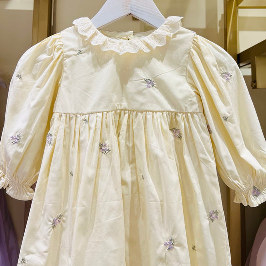 Sunshine Bloom Embroidered Dress