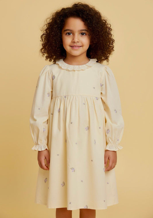 Sunshine Bloom Embroidered Dress