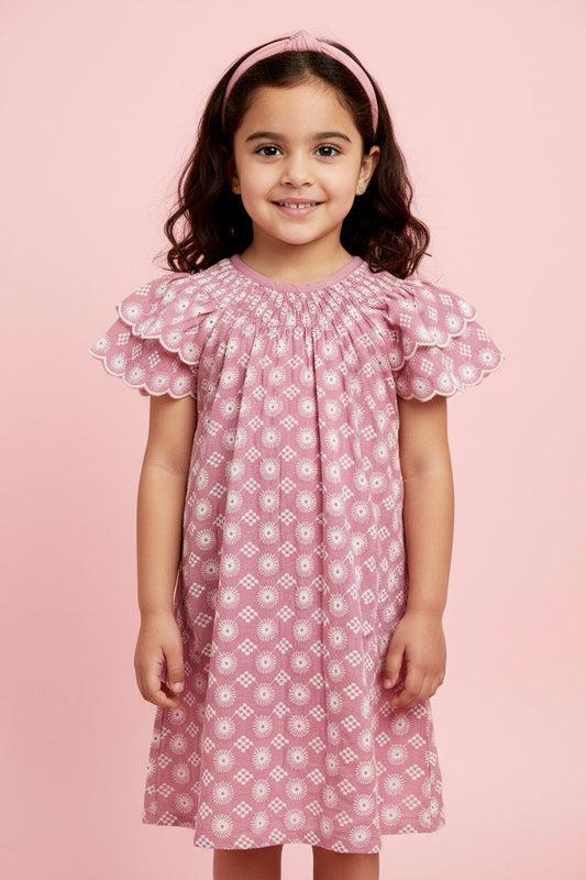Blossom Breeze Smocked Cotton Dress
