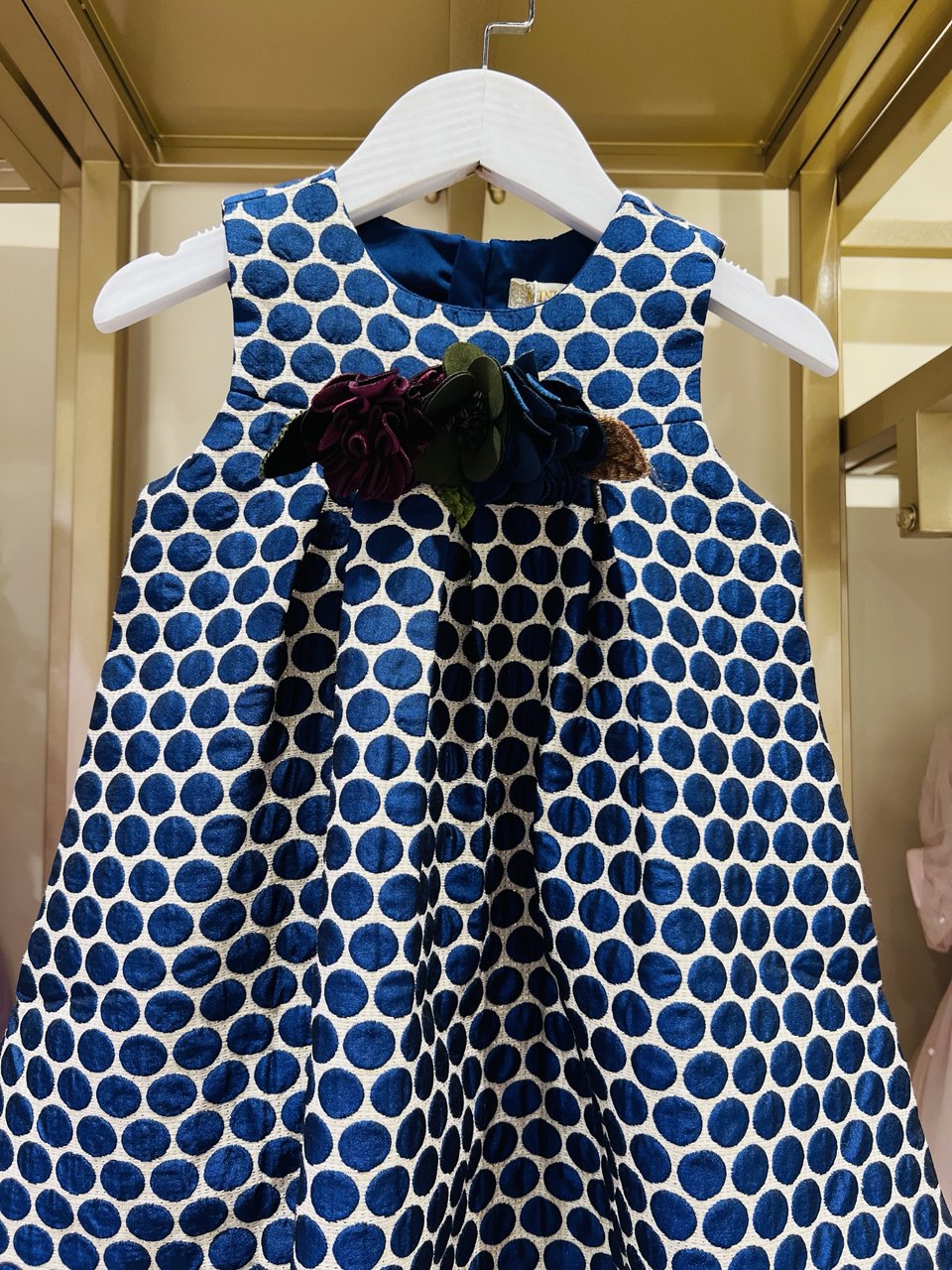 Royal Blue Polka Dot Party Dress