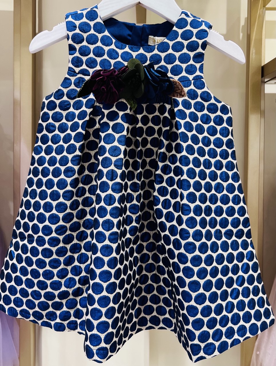 Royal Blue Polka Dot Party Dress