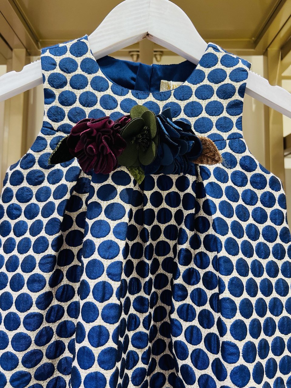 Royal Blue Polka Dot Party Dress