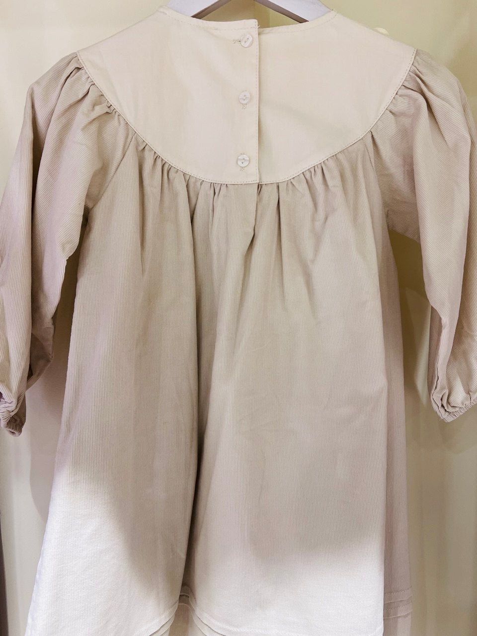 Heirloom Lace Collar Corduroy Dress