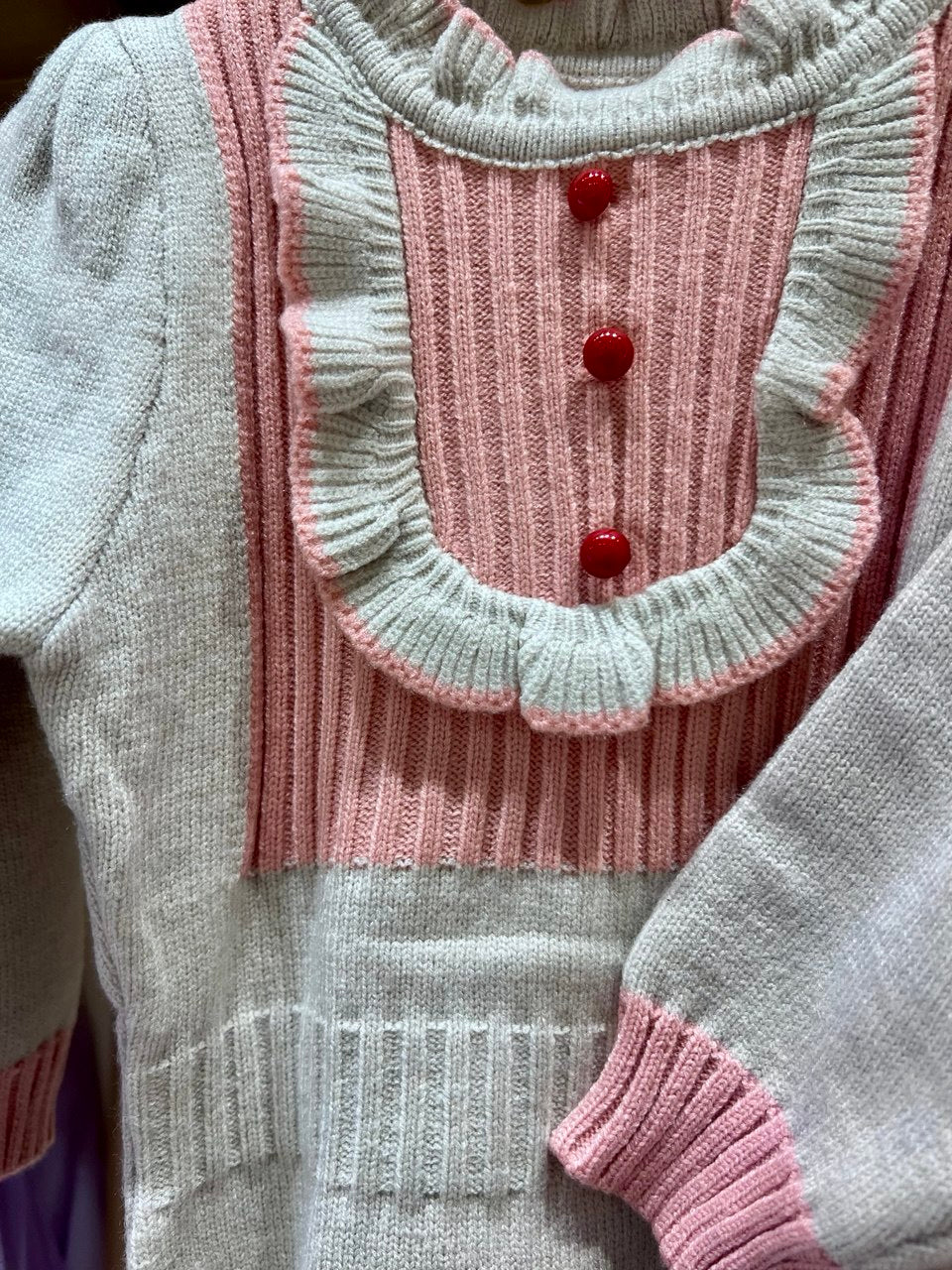 Ruffle Knit Sweater Dress