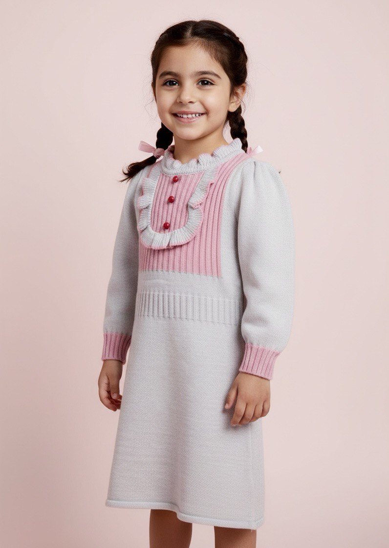 Ruffle Knit Sweater Dress