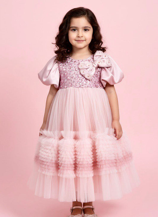 Rosette Ruffle Bloom Dress