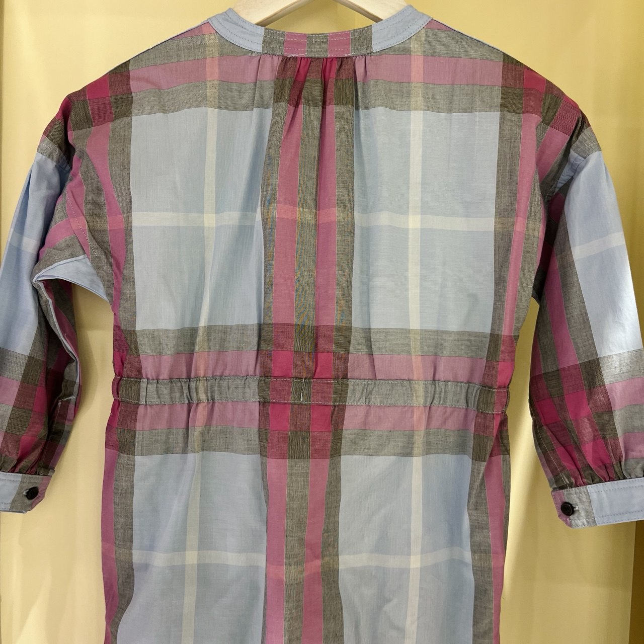 Chic Checkered Tunic Dress with Side Pockets