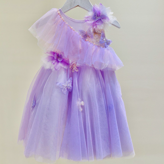 Lilac Dream Dress with shining butterflies